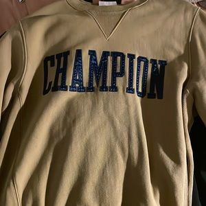 champion beige crewneck